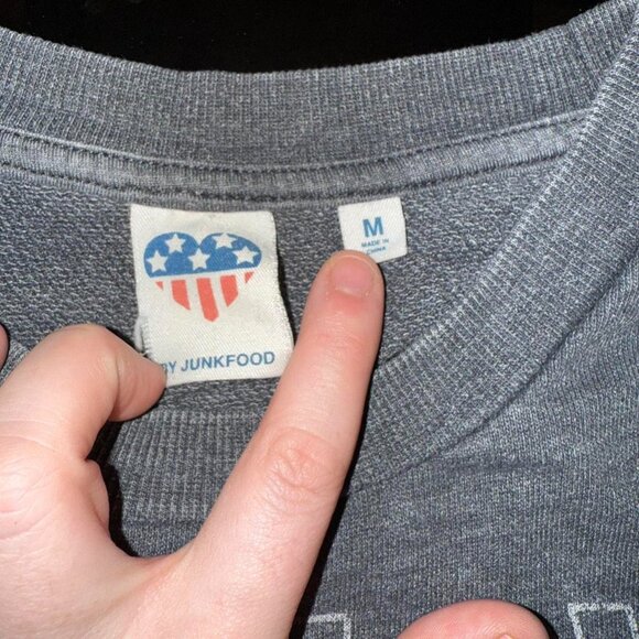 Junk Food Pink Floyd Graphic Crop Sweatshirt Gray Multicolor - Picture 2 of 3